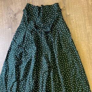 Green polka dot dress pants